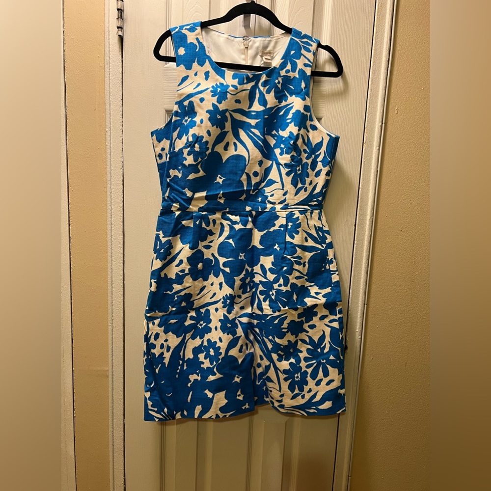 Blue and white dress